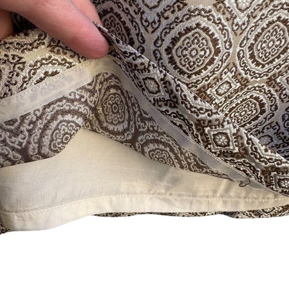 Alfani Vintage Womens Beige Brown Paisley Patterned Lined Pencil MIni Skirt 12 - Picture 2 of 6